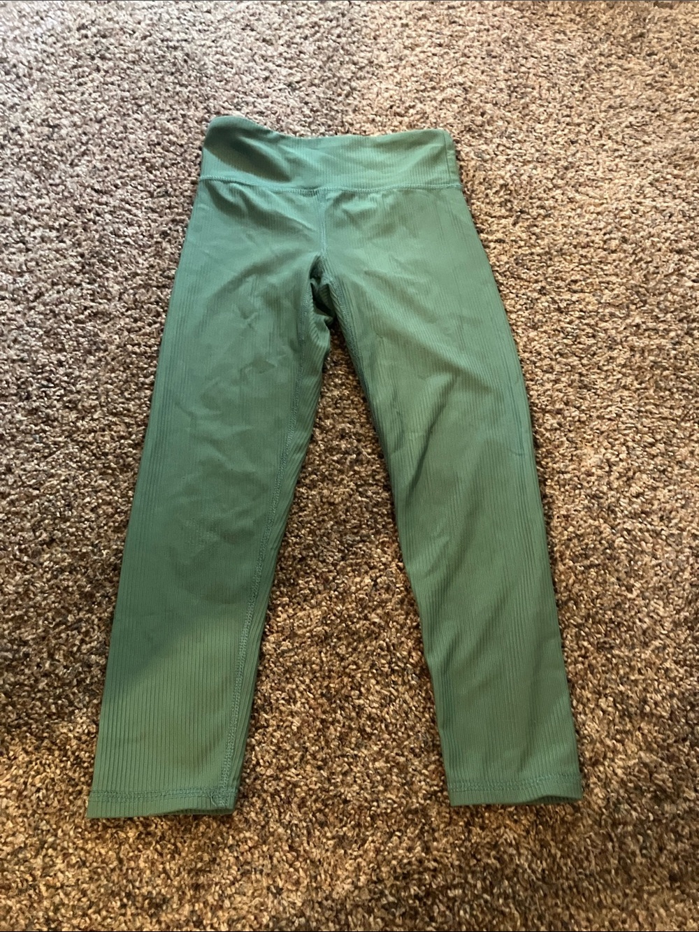 Old Navy Ribbed High-Waist Kids Leggings - Forest Green